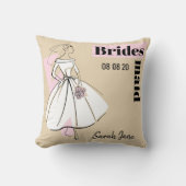 Mode Bride Neutrale Bridesmaid roze terug Kussen (Voorkant)