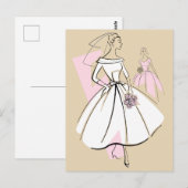 Mode Bride Neutrale briefkaart van de Groep (Voorkant / Achterkant)
