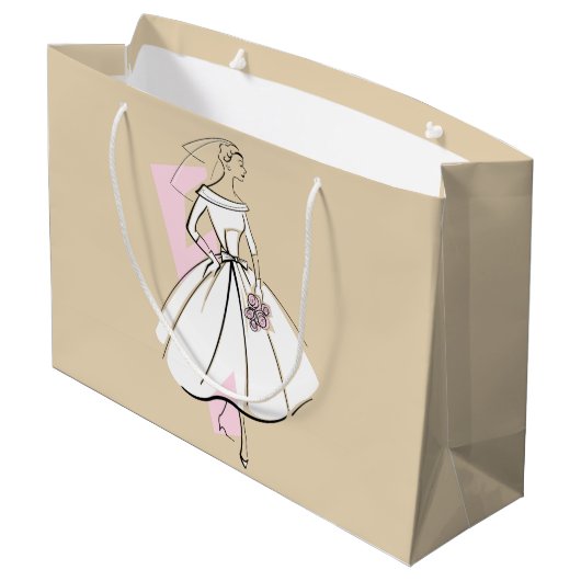 Mode Bride Neutrale cadeau grote zak Groot Cadeauzakje (Achterkant Gekanteld)