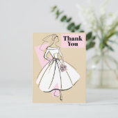 Mode Bride Neutrale Dank u briefkaart (Staand voorkant)