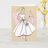Mode Bride Neutrale de greetkaart van de Tekst van Kaart (Gele Bloem)