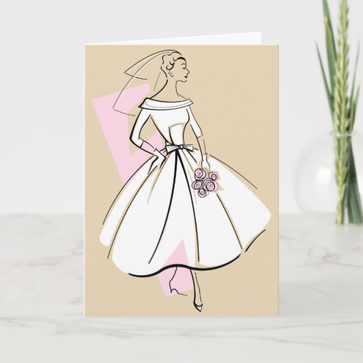 Mode Bride Neutrale de groetenkaart van de Tekst Kaart (Voorkant)