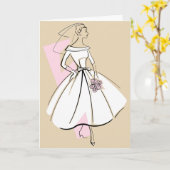 Mode Bride Neutrale de groetenkaart van de Tekst Kaart (Gele Bloem)