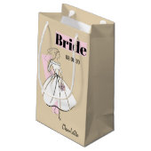 Mode Bride Neutrale Geschenkzak met bride klein Cadeauzakje (Achterkant Gekanteld)