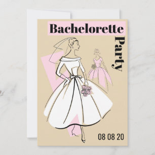 Mode Bride Neutrale Groep Bachelorette Partij Kaart