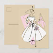 Mode Bride Neutrale Groep beige briefkaart (Voorkant / Achterkant)