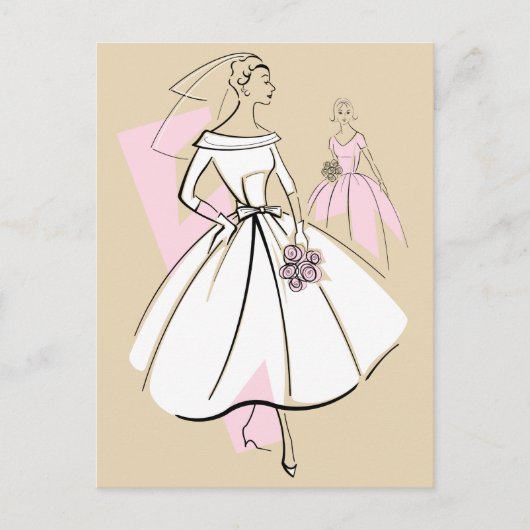 Mode Bride Neutrale Groep beige briefkaart (Voorkant)