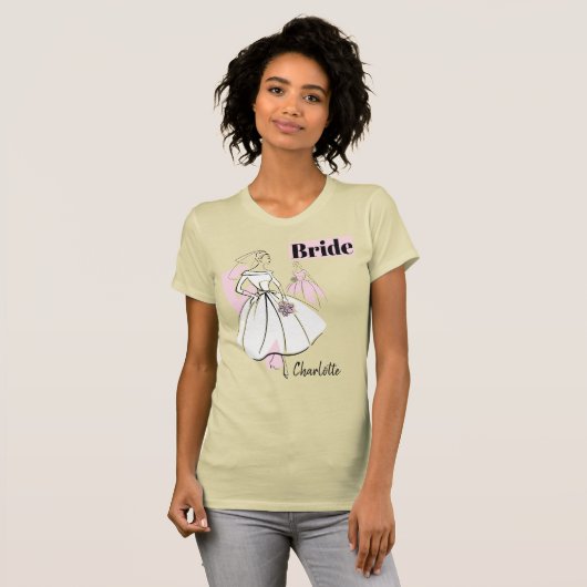Mode Bride Neutrale Groep Bride Naam t-shirt (Voorkant volledig)