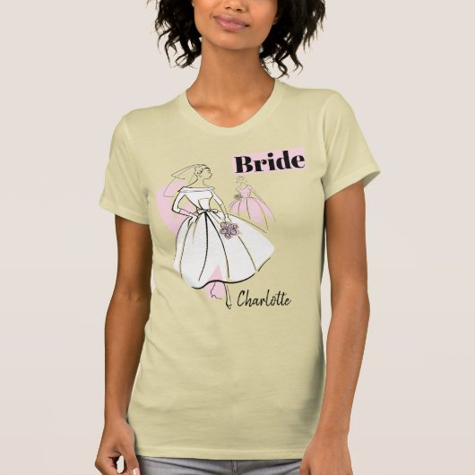 Mode Bride Neutrale Groep Bride Naam t-shirt (Voorkant)