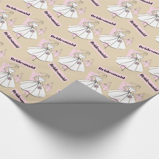 Mode Bride Neutrale Groep Bridesmaid Cadeaupapier (Hoek)