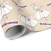 Mode Bride Neutrale Groep Bridesmaid Cadeaupapier (Rol Hoek)