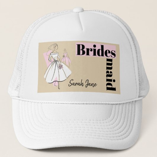 Mode Bride Neutrale Groep Bridesmaid pet (Voorkant)