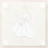 Mode Bride Neutrale Groep onderzetter glas (Achterkant)