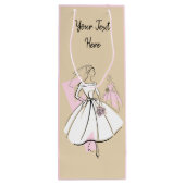 Mode Bride Neutrale Groep Roze wijn van de Tekst Cadeautas (Achterkant)