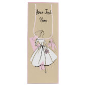 Mode Bride Neutrale Groep Roze wijn van de Tekst Cadeautas (Voorkant)