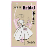 Mode Bride Neutrale Groep Vrijgezellenfeest roze Klein Cadeauzakje (Voorkant)