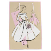 Mode Bride Neutrale Groep zak medium roze Cadeauzakje (Achterkant)
