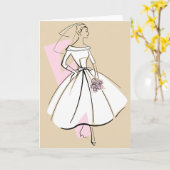 Mode Bride Neutrale groetenkaart Kaart (Gele Bloem)