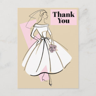 Mode Bride Neutrale Hartelijk dank Briefkaart