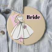 Mode Bride Neutrale knoop van de Bride Ronde Button 6,0 Cm (In situ)