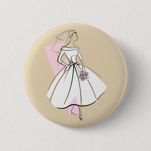 Mode Bride Neutrale knop Ronde Button 5,7 Cm (Voorkant)