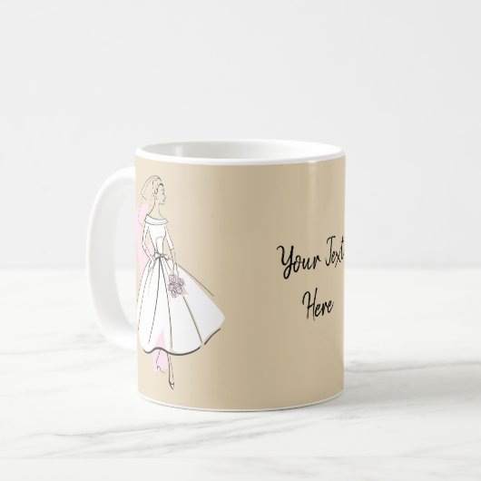 Mode Bride Neutrale mok van de Tekst (Voorkant links)