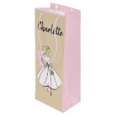 Mode Bride Neutrale Naam Roze wijn Cadeautas (Achterkant Gekanteld)