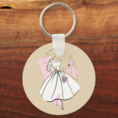 Mode Bride Neutrale sleutelhanger van de Groep ron (Voorkant)