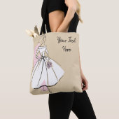 Mode Bride Neutrale Tekst tas roze terug (Dichtbij)