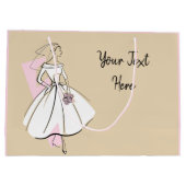 Mode Bride Neutrale Tekstcadezak grote roze Groot Cadeauzakje (Achterkant)