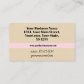 Mode Bride Neutrale visitekaartje roze streep (Achterkant)