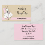 Mode Bride Neutrale visitekaartje roze terug (Voorkant / Achterkant)