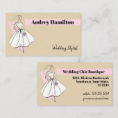 Mode Bride Neutrale visitekaartje van de Kopbal (Voorkant / Achterkant)