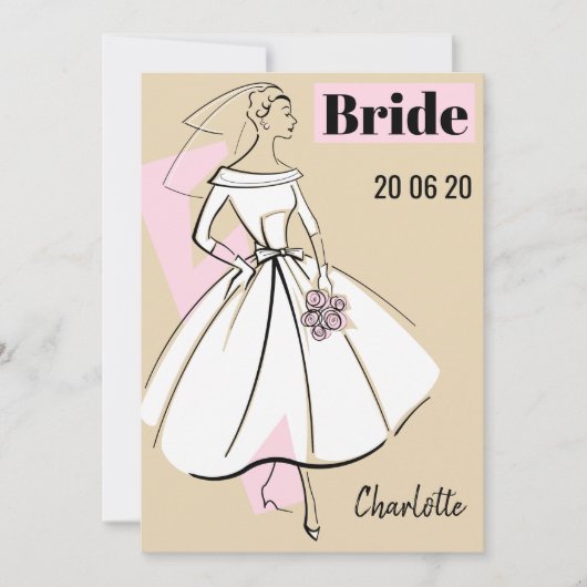 Mode Bride Neutrale vrijgezellenfeest Kaart (Voorkant)