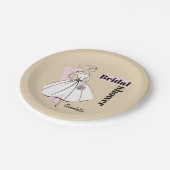 Mode Bride Neutrale Vrijgezellenfeest Naam Papieren Bordje (Gekanteld)