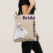 Mode Bride Neutrale Vrijgezellenfeest roze terug Tote Bag (Dichtbij)