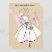 Mode Bride Neutrale vrijgezellenfeest van de Groep Kaart (Voorkant / Achterkant)