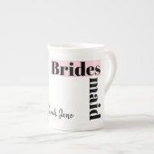 Mode Bride Pink Bridesmaid Name mok bot china (Voorkant rechts)