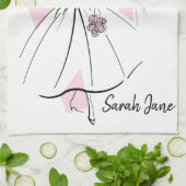 Mode Bride Pink Group Bridesmaid keukenhanddoek (Gevouwen)