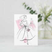 Mode Bride Pink Group briefkaart (Staand voorkant)