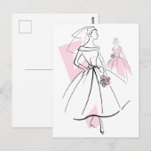 Mode Bride Pink Group briefkaart (Voorkant / Achterkant)