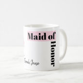 Mode Bride Pink Group Maid of Honor Name mok (Voorkant rechts)