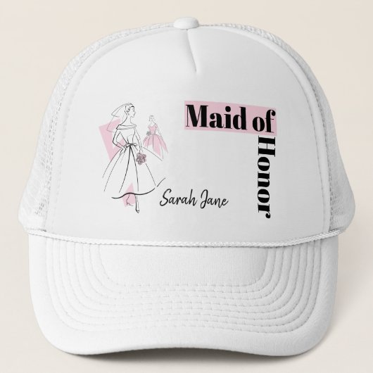 Mode Bride Pink Group Maid of Honor pet (Voorkant)