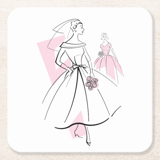 Mode Bride Pink Group onderzetter (Voorkant)
