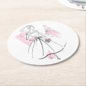 Mode Bride Pink Group onderzetter ronde (Gebogen)
