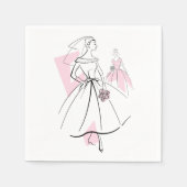 Mode Bride Pink Group papier servetten (Voorkant)