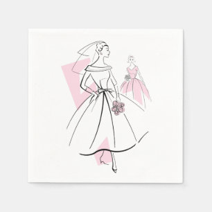 Mode Bride Pink Group papier servetten