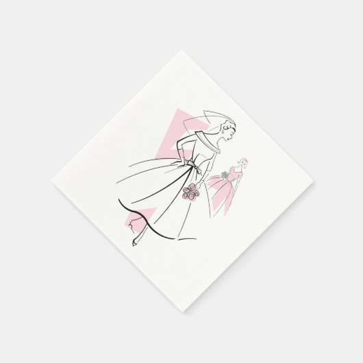 Mode Bride Pink Group papier servetten (Hoek)