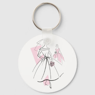 Mode Bride Pink Group sleutelhanger ronde