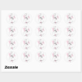 Mode Bride Pink Group sticker ronde (Vel)
